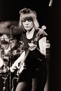 Tina Weymouth playing bass
