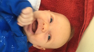 baby in blue